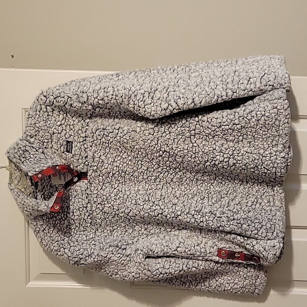 XL simply southern grey sherpa pullover